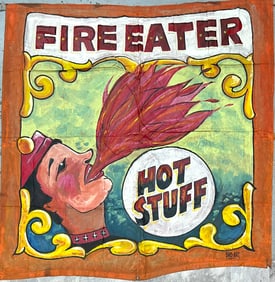 Sideshow Banner - Fire Eater - Dutch Sho-Art