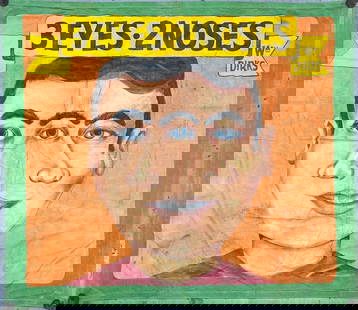 Sideshow Banner - William Dirks 3 Eyes 2 Noses: Original, authentic circus, carnival, sideshow banner featuring William Dirks (sic) having 3 eyes and 2 noses - Alive! (Bill Durks). Bill Durks suffered from frontonasal dyplasia which left him with
