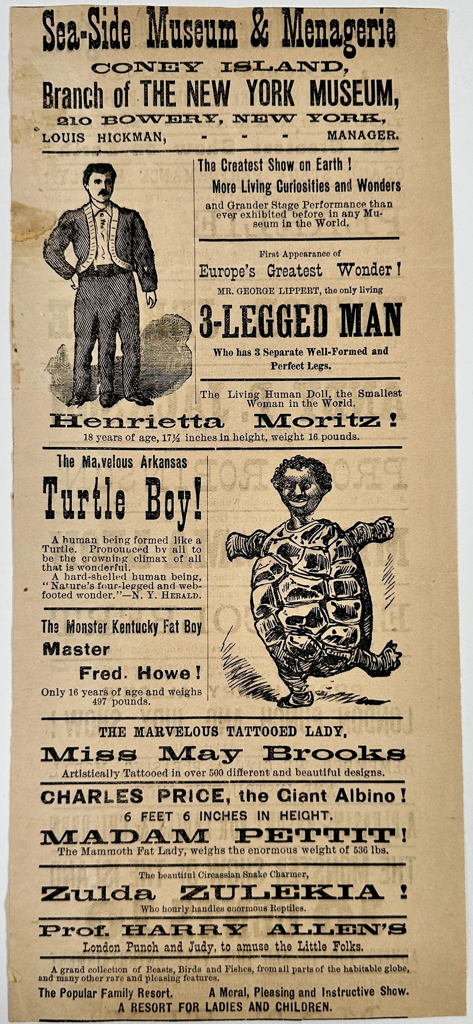 Coney Island - Sea-Side Musum & Menagerie - NY Museum (1 of 2)