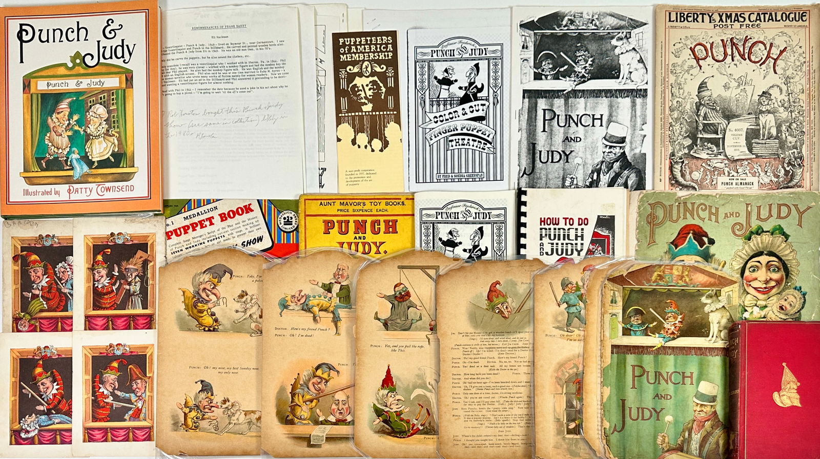 Punch and Judy Memorabilia: Punch and Judy - George Cruikshank - 1881, How-to booklets, Puppet Books, Catalog.