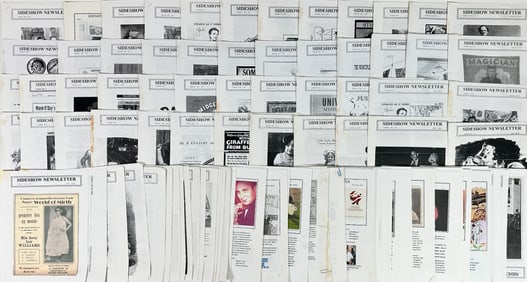 Bob Blackmar's Sideshow Newsletters