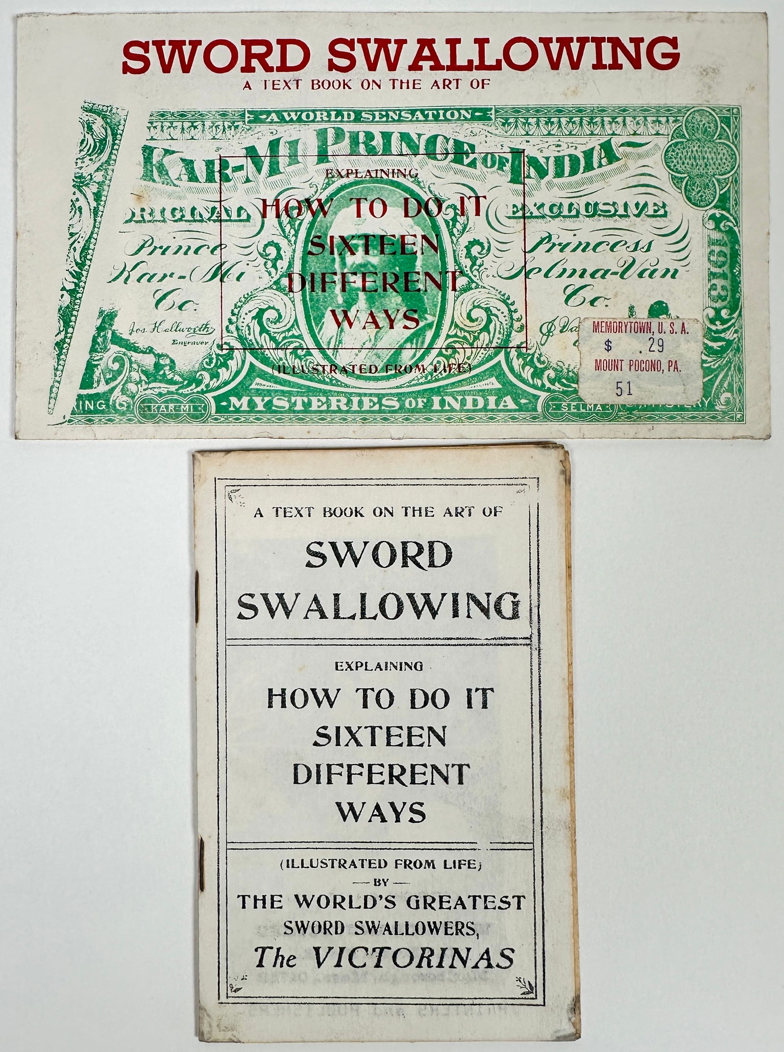 Sword Swallowing - Instructional Booklets (1 of 2)