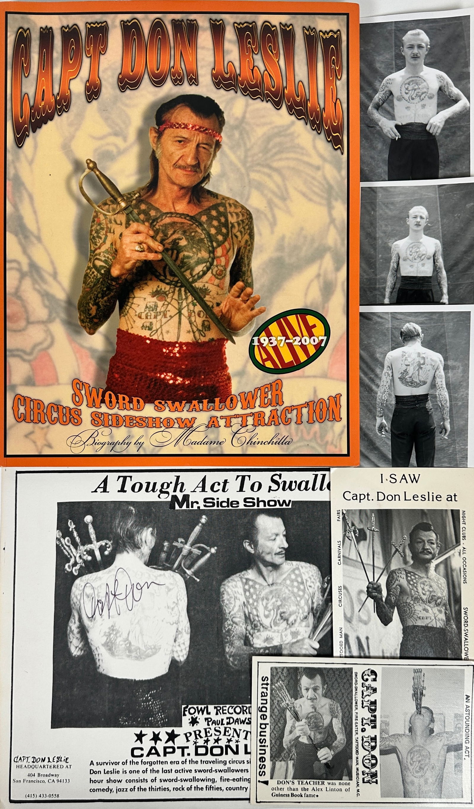 Capt. Don Leslie - Sword Swallower Memorabilia (1 of 1)