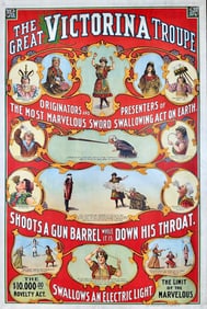 Great Victorina Troupe - Sword Swallowing Poster