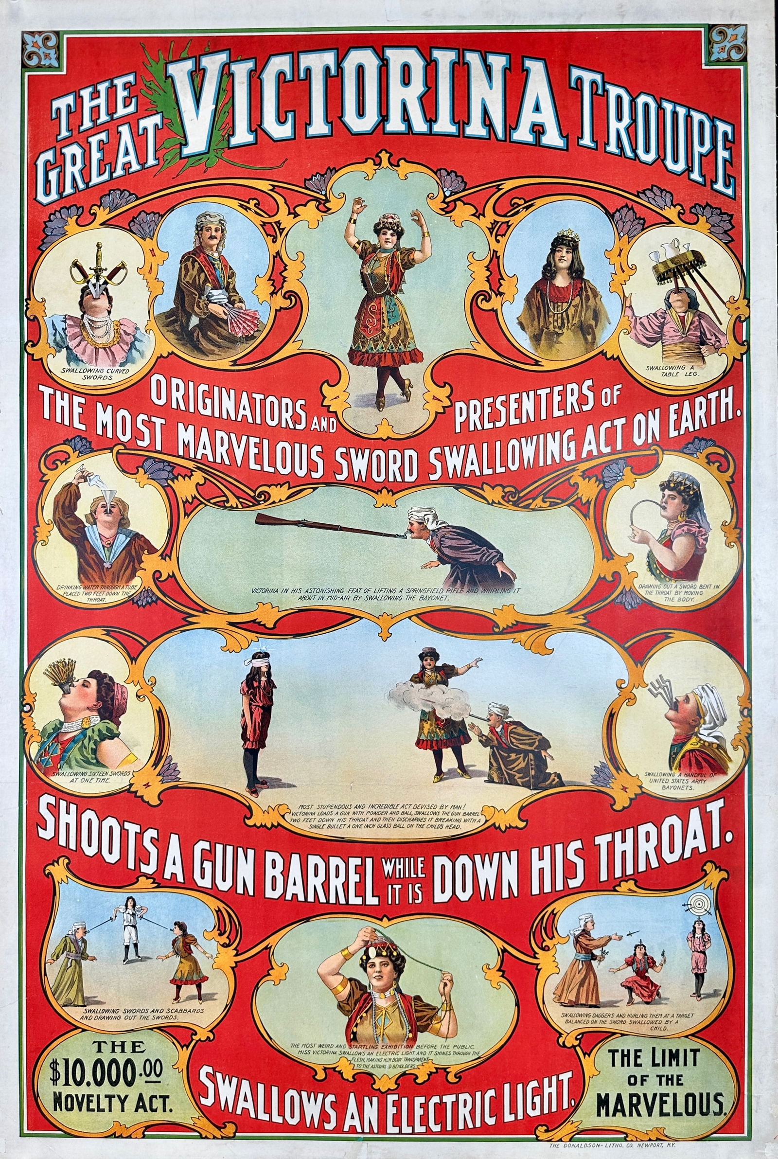 Great Victorina Troupe - Sword Swallowing Poster (1 of 1)