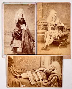 Albino Girl Cabinet Card Photographs: Trio of Albino girl photographs, Eisenmann - Newman. Card mounted. 2.5"x4"