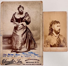 The Bearded Lady Cabinet Photographs