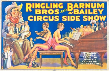 Ringling Bros. Barnum Bailey Circus Sideshow Poster