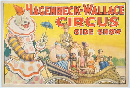 Hagenbeck Wallace Circus Sideshow Poster