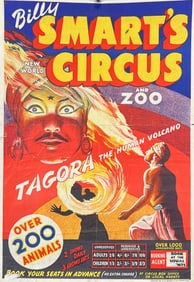 Billy Smart's Circus - Human Volcano Poster