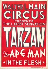 Walter L. Main Circus Poster - Tarzan