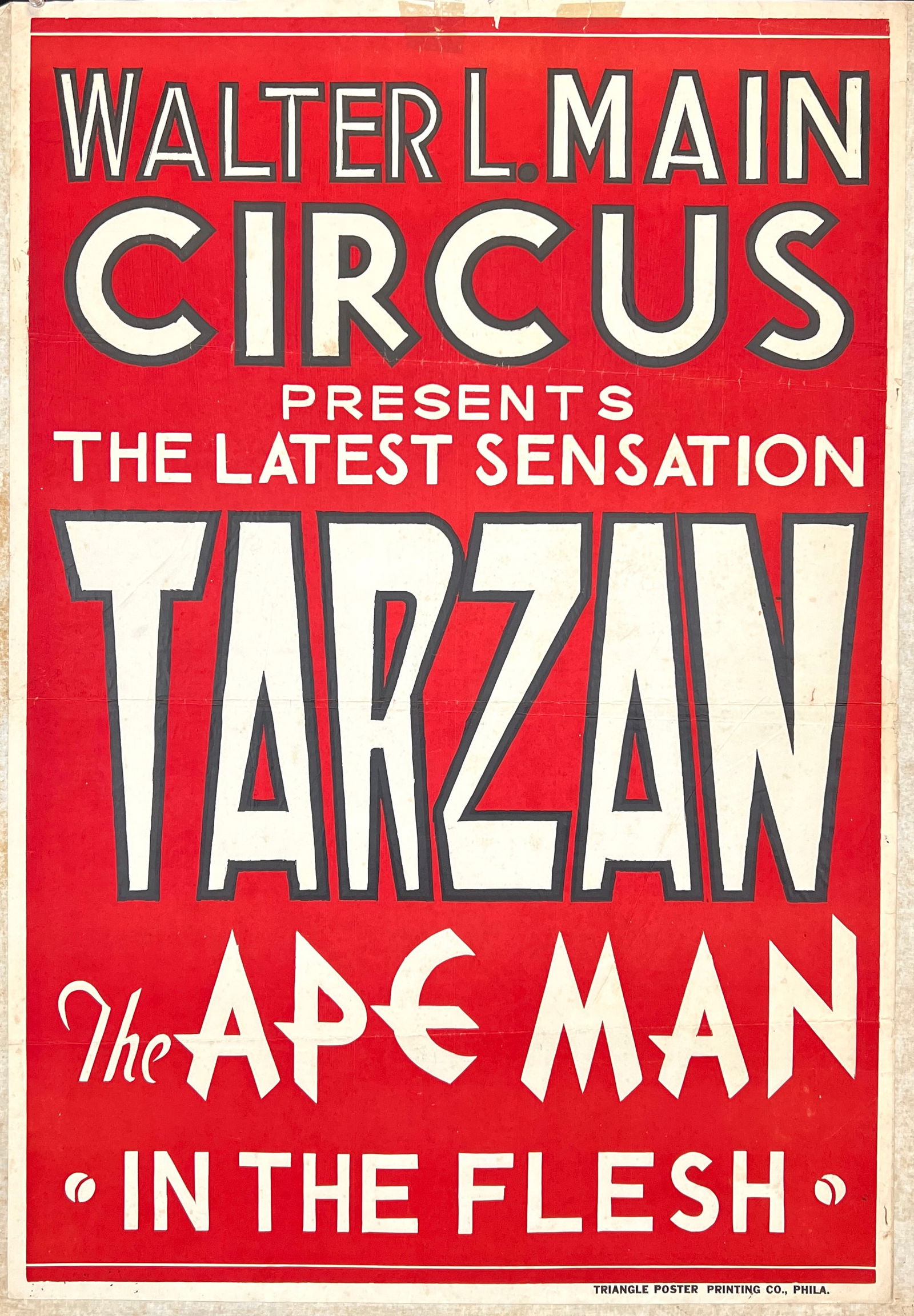 Walter L. Main Circus Poster - Tarzan (1 of 1)