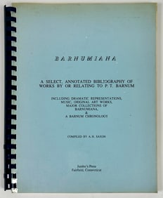 Barnumiana - Bibliography Works - P.T. Barnum