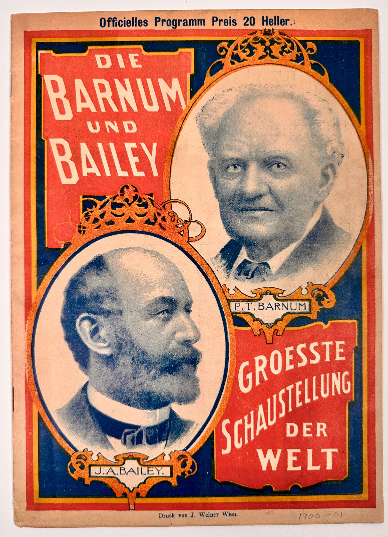 1900-01 Barmum & Bailey - Rotuna Vienna Program (1 of 2)