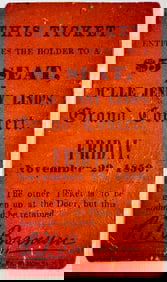 1850 Jenny Lind Original Concert Ticket