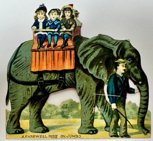 Chromolithograph Die-Cut of Jumbo