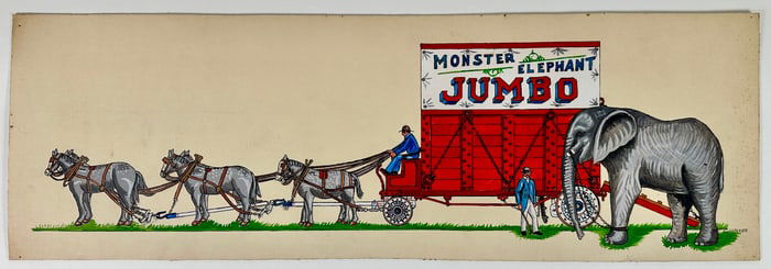 C.J. Lockier Painting of Jumbo and Wagon
