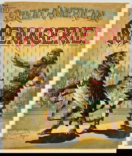 The Great American Menagerie: The Great American Menagerie, McLoughlin Bros., New York, 1889. Cover wear including creasing, complete. 10"x12"