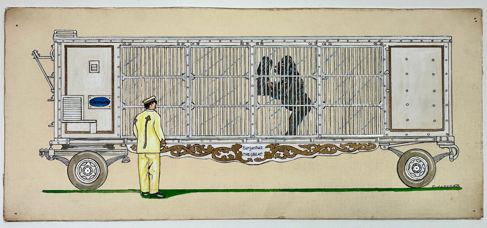 C.J. Lockier Painting of Gargantua the Great Wagon (1 of 2)