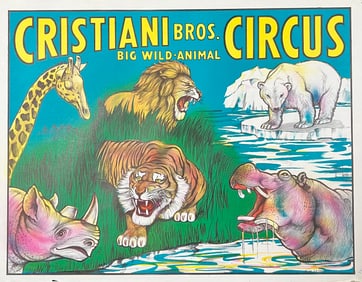 Cristiani Bros. Wild Animal Circus Poster