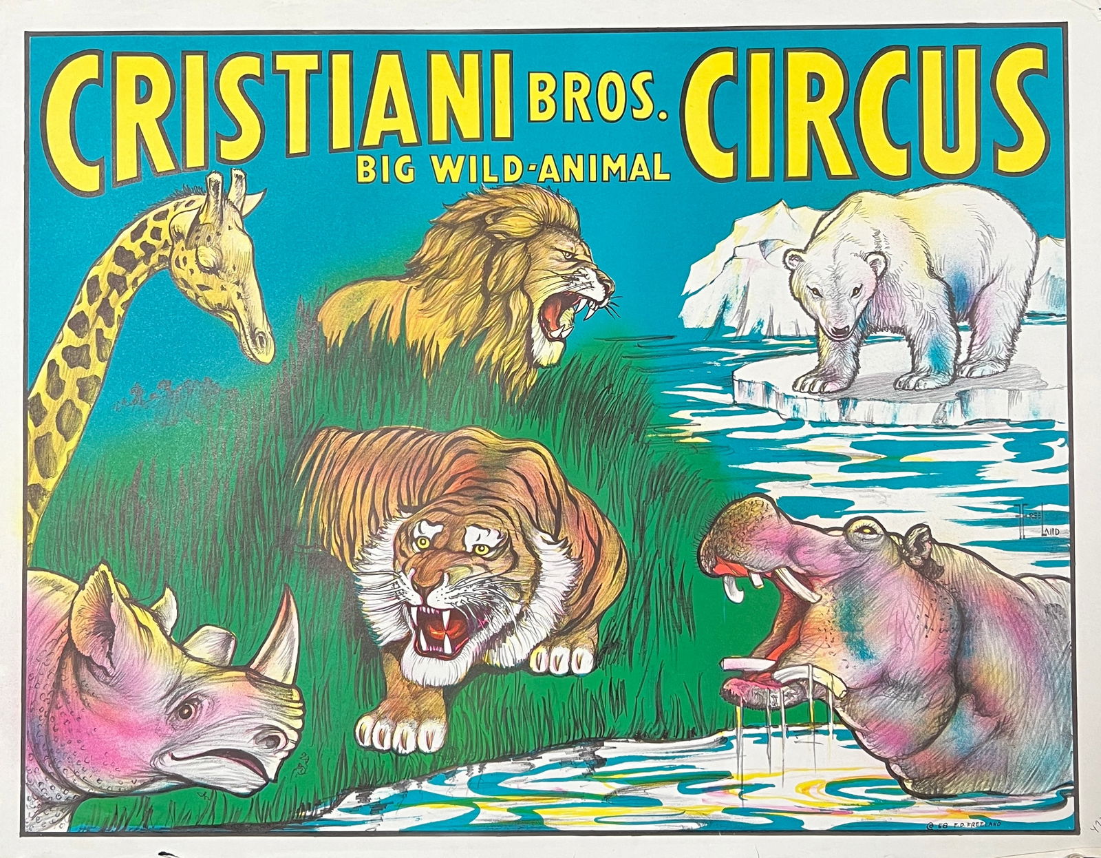 Cristiani Bros. Wild Animal Circus Poster (1 of 1)