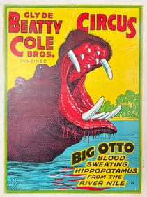 Clyde Beatty - Cole Bros. Circus Poster