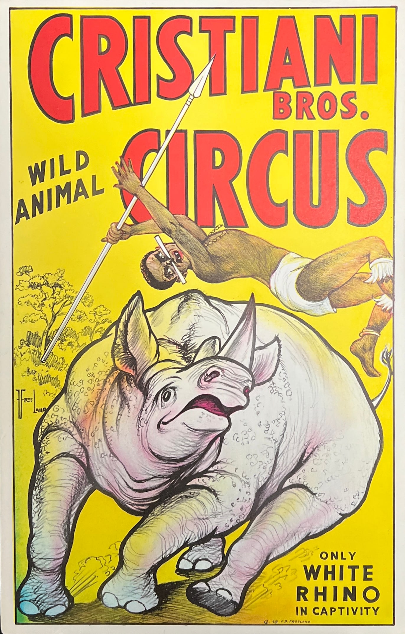 Cristiani Bros. Wild Animal Circus Poster (1 of 1)