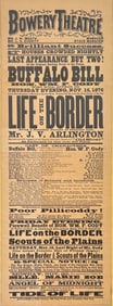 Buffalo Bill - Bowery Theatre - 1876 Broadside