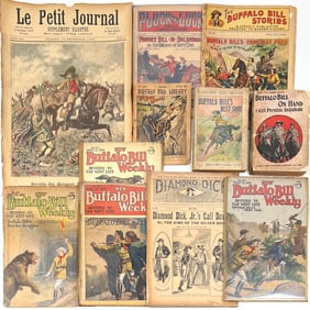 Collection of Wild West Dime Novels and Pulp Readers