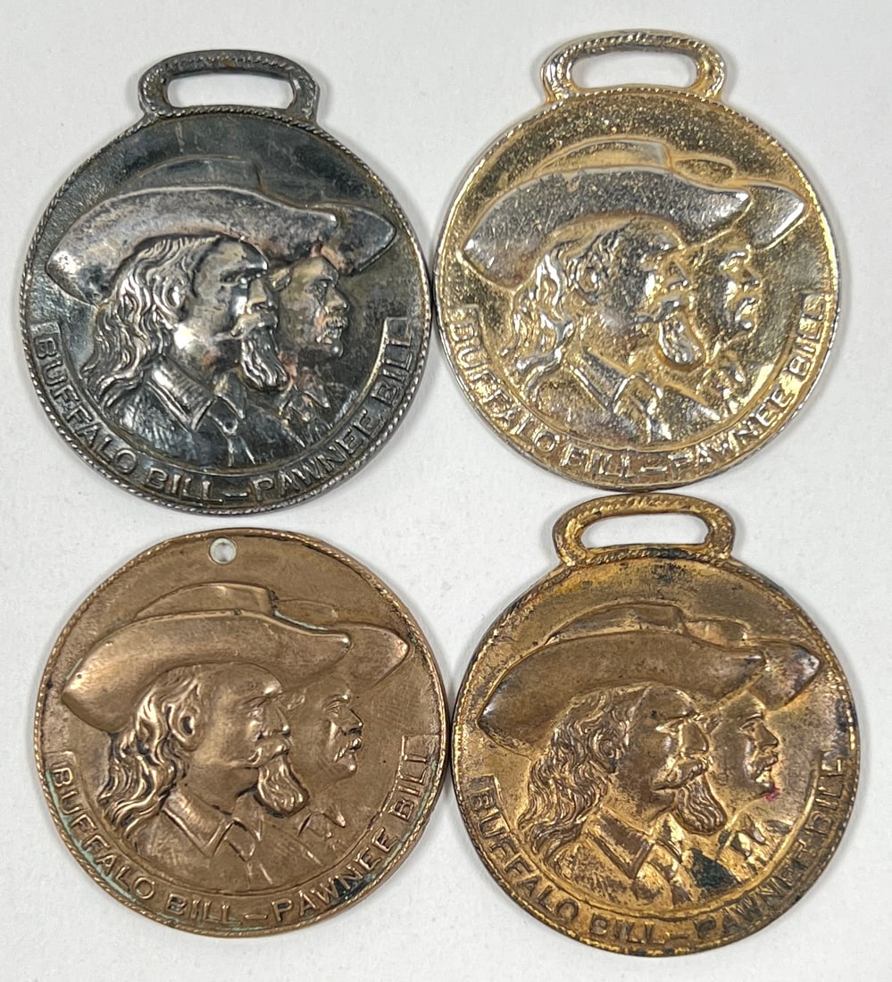 Buffalo Bill - Pawnee Bill Souvenir Watch Fobs (1 of 1)