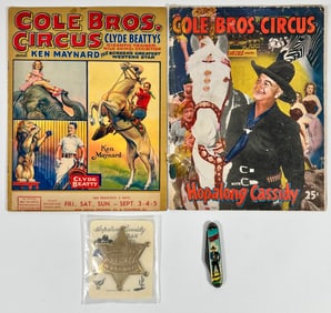 Cole Bros. Circus Western Stars Memorabilia