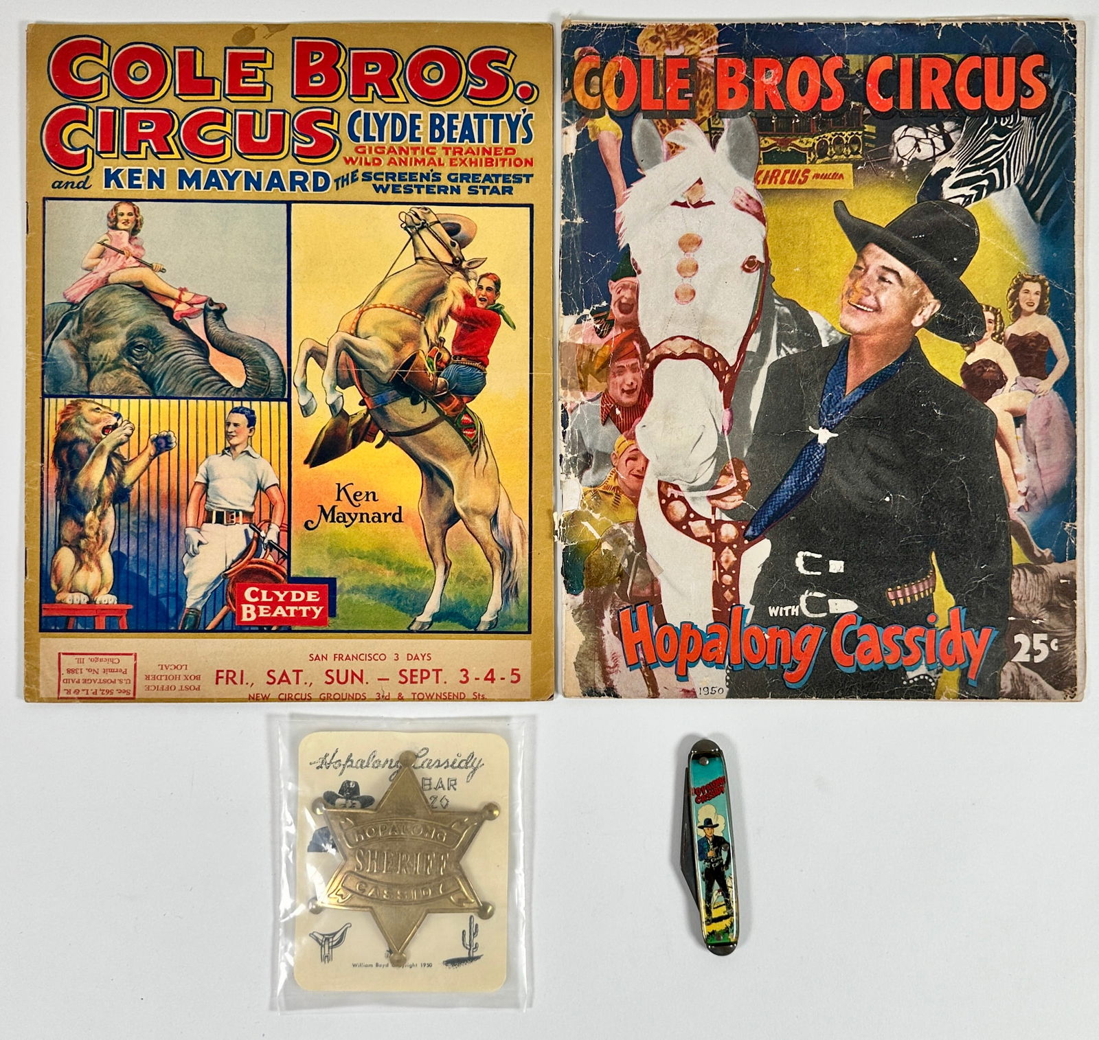 Cole Bros. Circus Western Stars Memorabilia (1 of 7)
