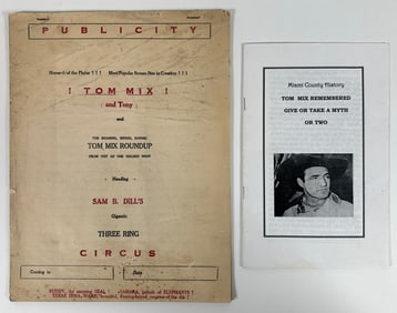 Tom Mix - Sam B. Dill's Circus Media Kit