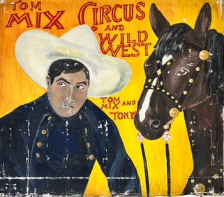 Tom Mix Circus and Wild West Banner
