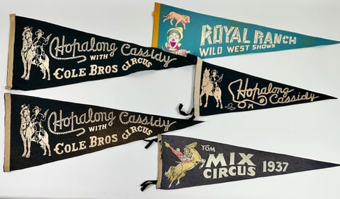 Wild West Show Souvenir Pennants