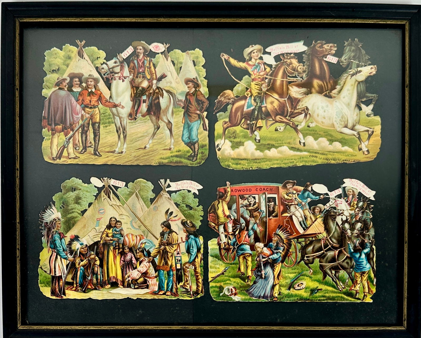 Buffalo Bill Chromolithograph Die Cuts (1 of 1)