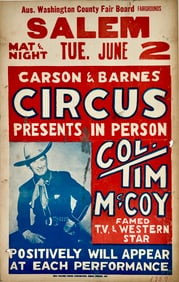 Carson & Barnes - Col. Tim McCoy Poster