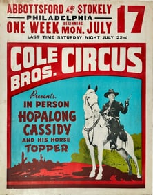 Cole Bros. Circus - Hopalong Cassidy Poster