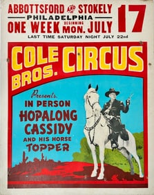 Cole Bros. Circus - Hopalong Cassidy Poster