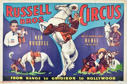 Russell Bros. Circus - Reb Russell Poster