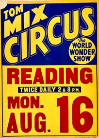 Tom Mix Circus Poster