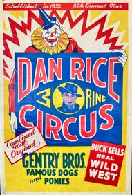 Dan Rice 3-Ring Circus Poster