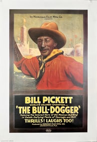 Bill Pickett - The Bull-Dogger Restrike Poster