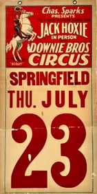 Downie Bros. Circus - Jack Hoxie Poster