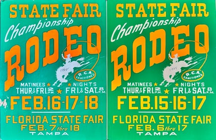 Florida State Fair Championship Rodeo Posters