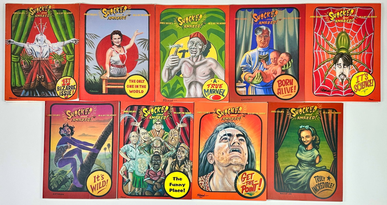 James Taylor's Shocked and Amazed: James Taylor's Shocked and Amazed, On and Off the Midway, nine volume set.