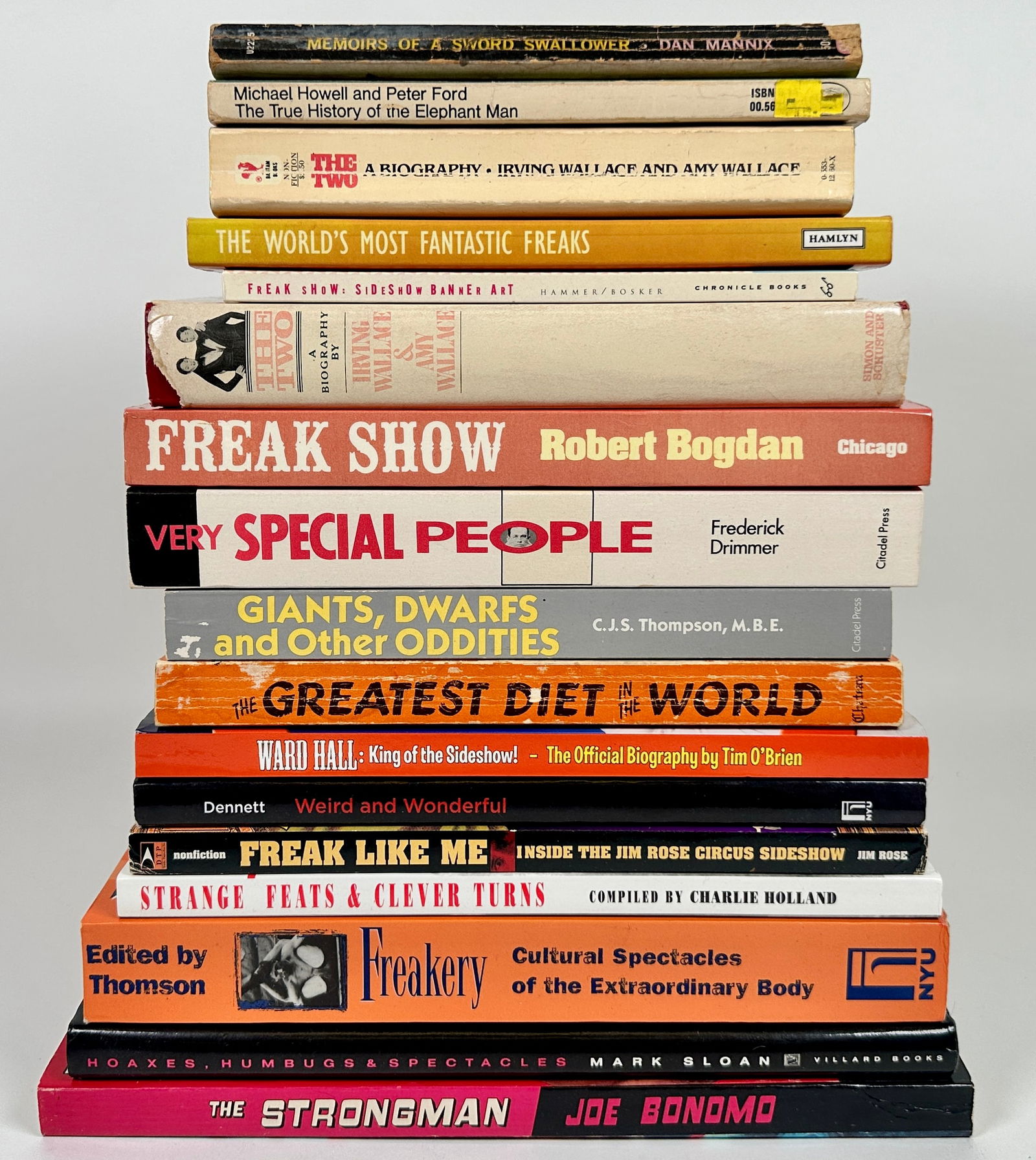 Collection of Freak and Sideshow Book Titles (1 of 1)