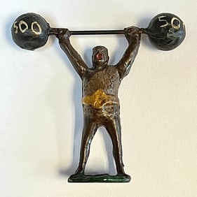 Circus Model Cast Metal Figure of a Strongman