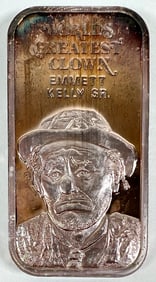 Emmett Kelly, Sr. World's Greatest Clown Silver Ingot