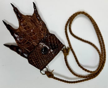 Antique Reptilian Snap Purse